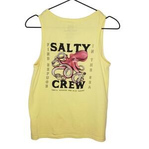 Salty Crew Men's Sz M Banana Yellow Squiddy Tank Top(1730)